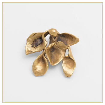 Broche/colgante "Azucena" en Bronce bañado en oro