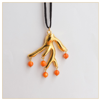 COLGANTE "CORAL GRANDE Nº 6" CON PIEDRAS