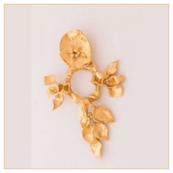 BROCHE Y COLGANTE "ARO CON AMAPOLA II Y NARDOS"