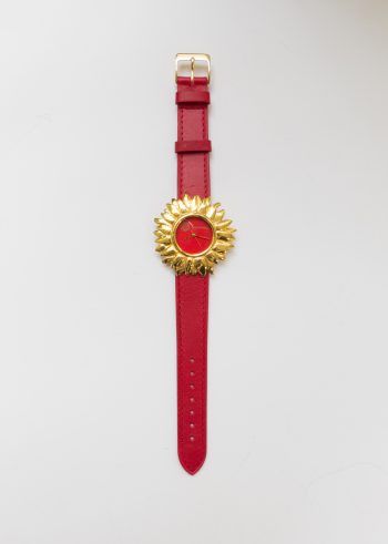 Reloj "Girasol" bañado en oro