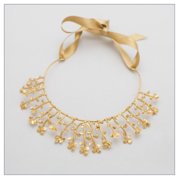Collar "Ramitos Rígido" bañado en oro