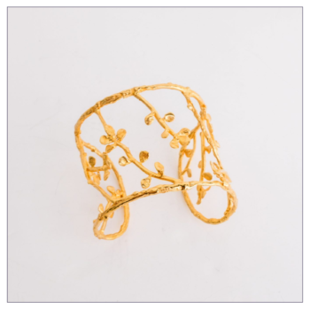 PULSERA "RAMITOS"  GR en bronce bañado en oro