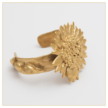 Pulsera "Girasol md” b/bañada en oro