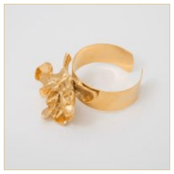 Pulsera "Violetas" bañada en oro