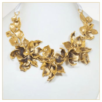 Collar "3 Acantos" bañado en oro
