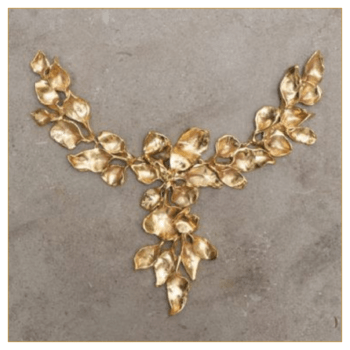 Collar "Hoja de Manzano" bañado en oro