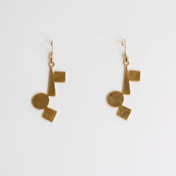 Pendientes "Kandinsky II" bañado en oro