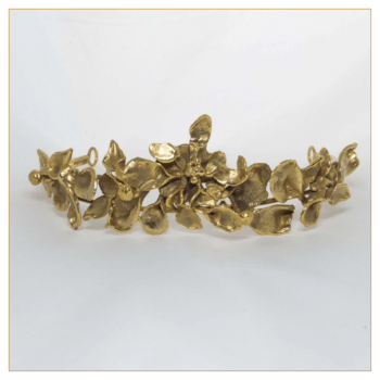 Diadema / tiara "Lirios III" bañada en oro o plata