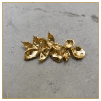 Broche/Colgante "Ramita III" bañado en oro