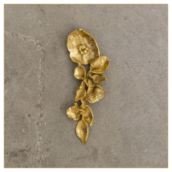 Broche / Colgante Amapola peq. con Ramita