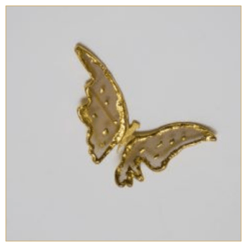BROCHE MARIPOSA MALLA DORADA