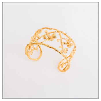 Pulsera "Ramitos Mediana" bañada en oro