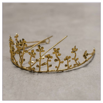 Diadema "Ramitos" bañada en oro