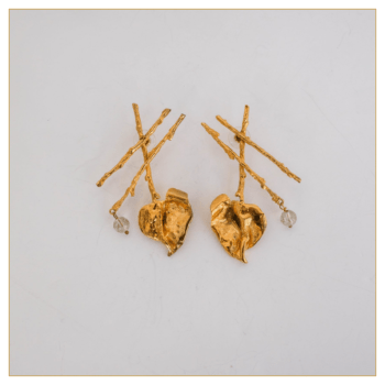 PENDIENTES "OTOÑO" DOBLES CON PIEDRAS