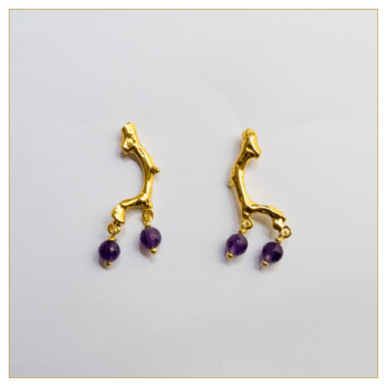 PENDIENTES "CORAL PEQ.  Nº 3" CON PIEDRAS