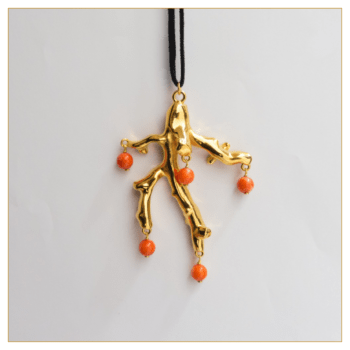 COLGANTE "CORAL GR. Nº4" CON PIEDRAS