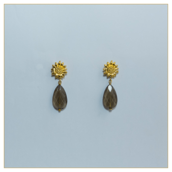 PENDIENTES "GIRASOLITO II" CON PIEDRAS