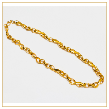 Collar "NODO" corto bañado en Oro