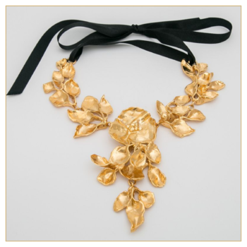 Collar "Amapola" bañado en oro