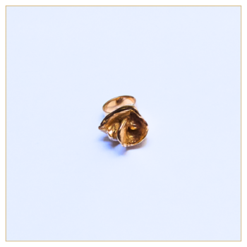 Anillo “1 Cala” en peltre bañado en oro