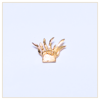 Colgante "Anémona" en bronce bañado en oro
