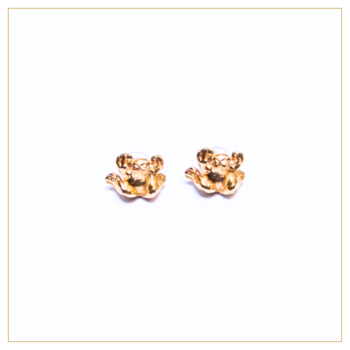 Pendientes rana "Pepa" en bronce bañado en oro