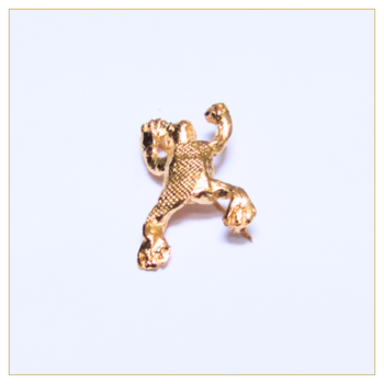 Broche y Colgante la rana "Valentina" en bronce bañado en oro