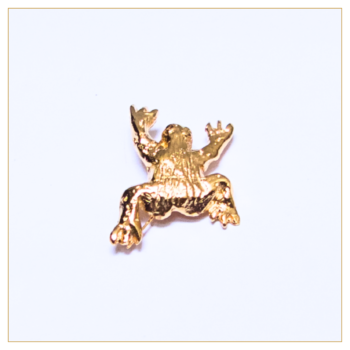 Broche y Colgante la rana "Carlota" en bronce bañado en oro